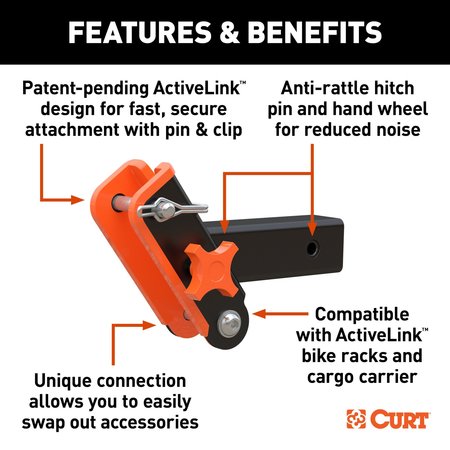 Curt ActiveLink 2 Receiver Shank 18402